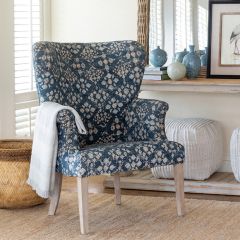 Modern Floral Upholstered Armchair