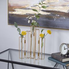 Modern Foldable Vase With Glass Tubes