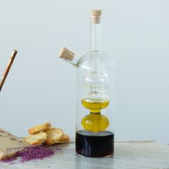 Modern Glass Oil and Vinegar Cruet