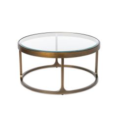 Modern Glass Top Round Coffee Table