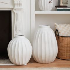 Modern Groove Ceramic Vase