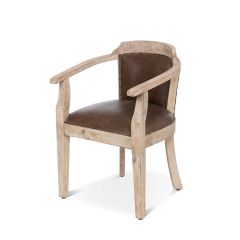 Modern Rustic Curved Back Armchair