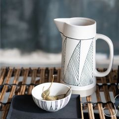 Modern Stoneware Beverage Pitcher