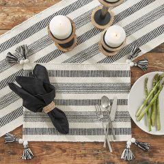 Modern Stripe Placemat With Tassels