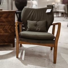 Modern Upholstered Wood Frame Armchair
