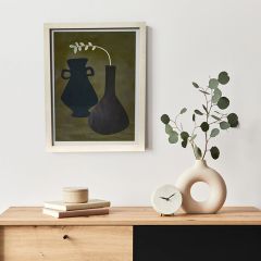 Modern Vase and Florals Framed Wall Art