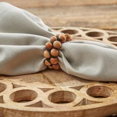 Modern Wood Bead Napkin Ring