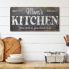 Mom's Kitchen Canvas Wall Sign