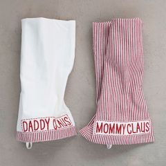 Mommy and Daddy Claus Tea Towel Set of 2