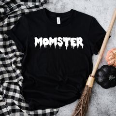 Momster Black Cotton Tee