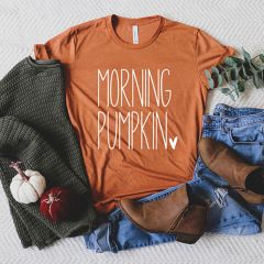 Morning Pumpkin Heather Autumn Tee