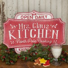 Mrs. Claus Kitchen Metal Sign
