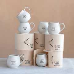 Mug With Saying and Gift Box Set of 6