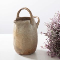 Multicolor Stoneware Pitcher With Handles