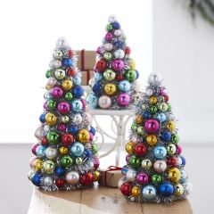 Multicolored Ornament Tabletop Tree