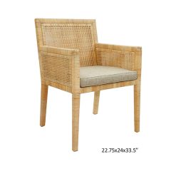 Natural Accents Cushioned Rattan Cushioned Armchair