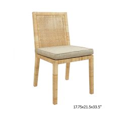 Natural Accents Cushioned Rattan Dining Chair