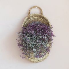 Natural Beauty Wicker Hanging Wall Basket