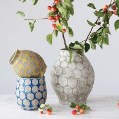 Natural Darling Dots Farmhouse Vase 15 Inch