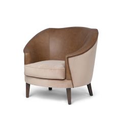 Natural Elegance Curved Club Chair