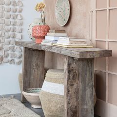 Natural Farmhouse Reclaimed Wood Console Table