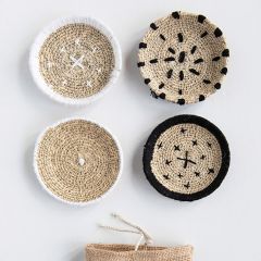 Natural Seagrass Coasters Set of 4