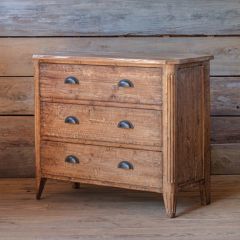 Natural Wood 3 Drawer Storage Chest