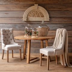 Neutral Classics Button Tufted Dining Chair