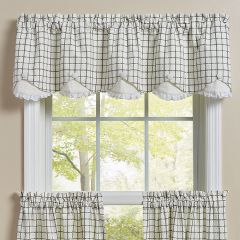 Nice and Natural Plaid Scalloped Valance Curtain