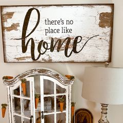No Place Like Home Canvas Wall Sign