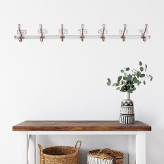 Numbered Rustic Metal Rod Coat Rack