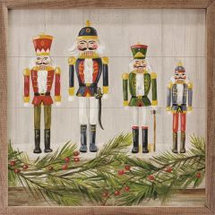 Nutcrackers On A Mantel By Silvia Vassileva Framed Wall Art