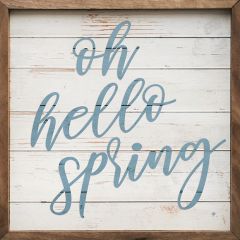 Oh Hello Spring Framed Wall Sign