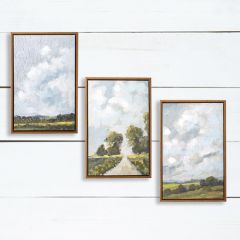 Old Country Road Landscape Canvas Set of 3