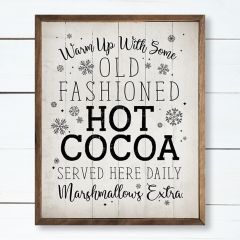 Old Fashioned Hot Cocoa Wall Sign