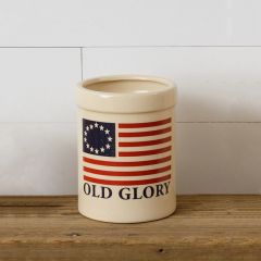 Old Glory Ceramic Crock 9 Inch
