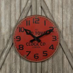 Old Town Aged Metal Wall Clock