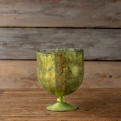 Olive Mercury Glass Chalice
