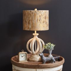 Orb Base Table Lamp With Metal Shade