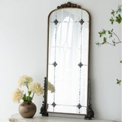 Ornate Accents Arched Frame Mirror