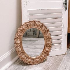 Ornate Gold Oval Mirror