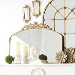 Ornate Scroll Arched Accent Mirror