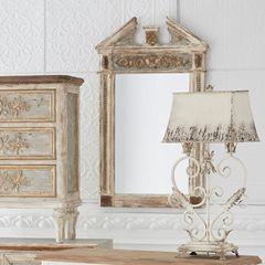 Ornate Weathered Frame Wall Mirror