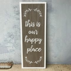 Our Happy Place Wall Sign
