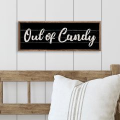 Out of Candy Framed Halloween Sign