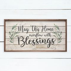 Overflow With Blessings Greenery Wall Art