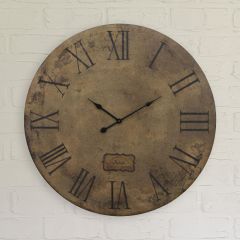 Oversized Distressed Canvas Wall Clock