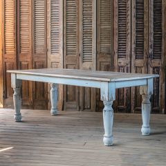 Painted Wood Distressed Farm Table | SHIPS FREE