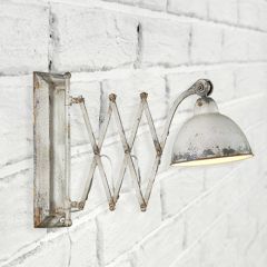 Pale Finish Accordion Sconce