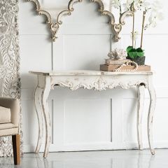 Pale Traditional Console Table